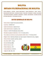 DATOS GENERALES DE BOLIVIA - bolivianland