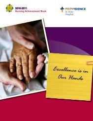 View a copy of our 2010-2011 Nursing Achievements - Providence ...