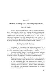 Interfaith Marriage and Counseling Implications *(PDF)