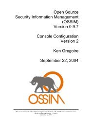 Open Source Security Information Management (OSSIM ... - AlienVault