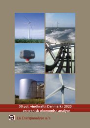Ea Energianalyse a/s 50 pct. vindkraft i Danmark i 2025 ... - Balmorel