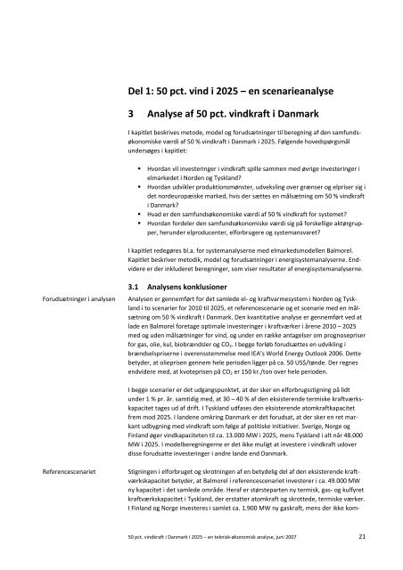 Ea Energianalyse a/s 50 pct. vindkraft i Danmark i 2025 ... - Balmorel