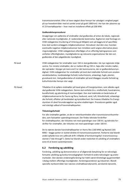 Ea Energianalyse a/s 50 pct. vindkraft i Danmark i 2025 ... - Balmorel