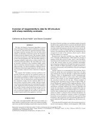 Inversion of magnetotelluric data for 2D structure with sharp ...