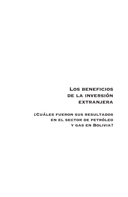 Los beneficios de la inversiÃ³n extranjera - The Bolivia Information ...