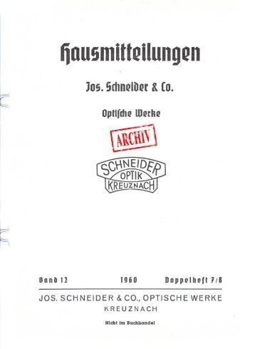 Untitled - Schneider Kreuznach by Jos. Schneider Optische Werke ...