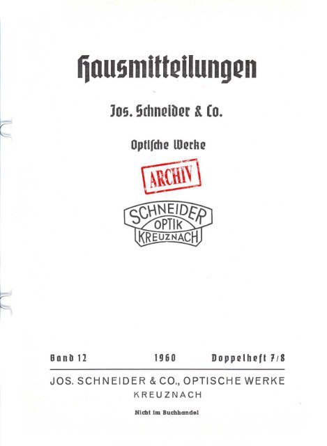 Untitled - Schneider Kreuznach by Jos. Schneider Optische Werke ...