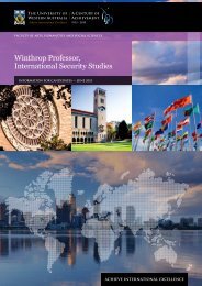 Winthrop Professor, International Security Studies - His.admin.uwa ...