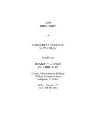 2009 DIRECTORY CUMBERLAND COUNTY NEW JERSEY ...