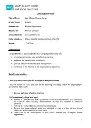 Job Description and Personnel Specification - HSCRecruit