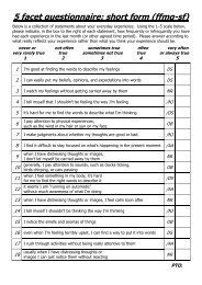 Five facet mindfulness questionnaire - short form (FFMQ-SF