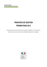 PRINCIPES DE GESTION PROMOTIONS 2013