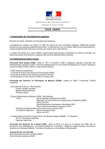 Fiche Curie Gabon - France-Diplomatie-MinistÃ¨re des Affaires ...