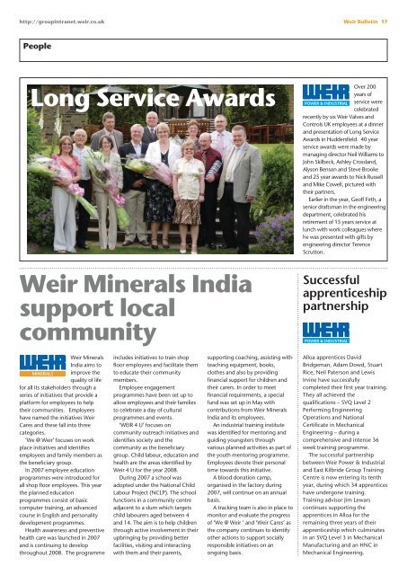 August 2008 issue - Weir Minerals