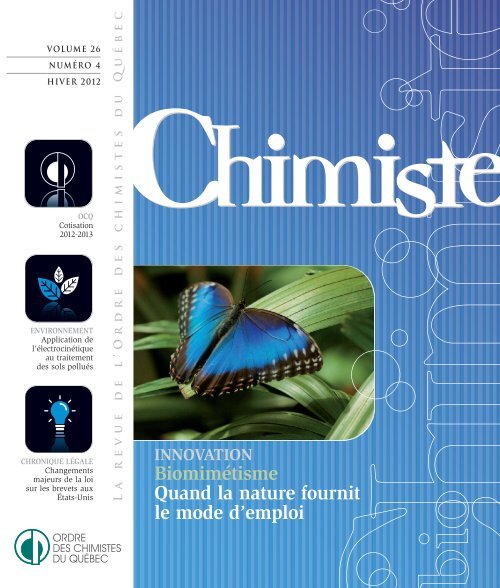 Revue Chimiste Hiver 2012 - Ordre des chimistes du QuÃ©bec
