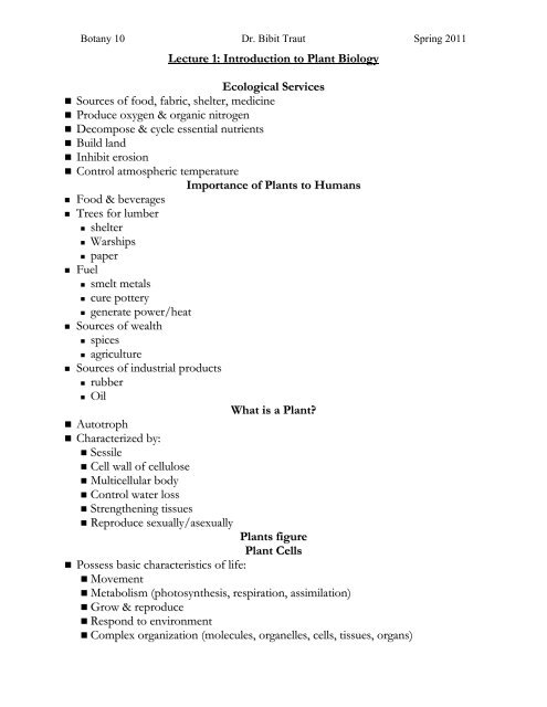 Introduction to Plant Biology - Fog.ccsf.edu