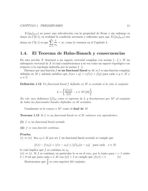 El Teorema de Muntz - Szasz - Universidad de Los Andes