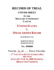 record of trial cover sheet - United States Department of Defense