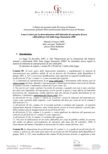 1 Collegio dei geometri della Provincia di Modena Associazione ...
