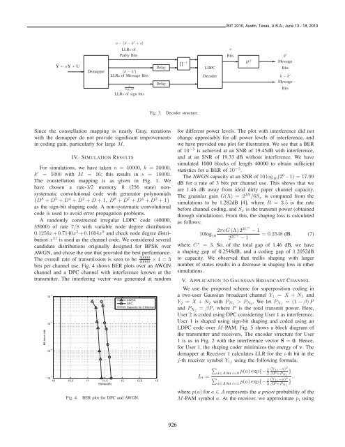 Dirty Paper Coding using Sign-bit Shaping and LDPC Codes