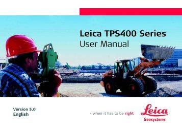 Leica TPS400 Series User Manual