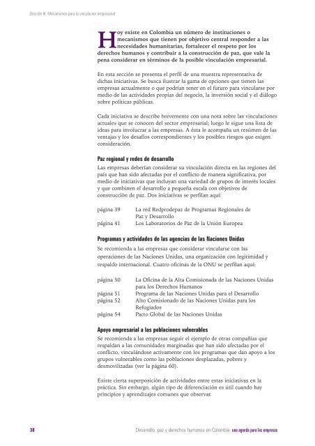 Desarrollo, paz y derechos humanos en Colombia: una ... - Bivipas