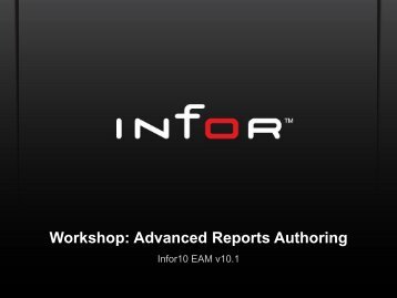 Workshop: Advanced Reports Authoring - Infor