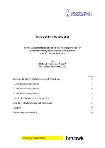 GESAMTPROGRAMM - Schulpsychologie