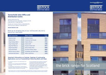 the brick range for Scotland - Ibstock