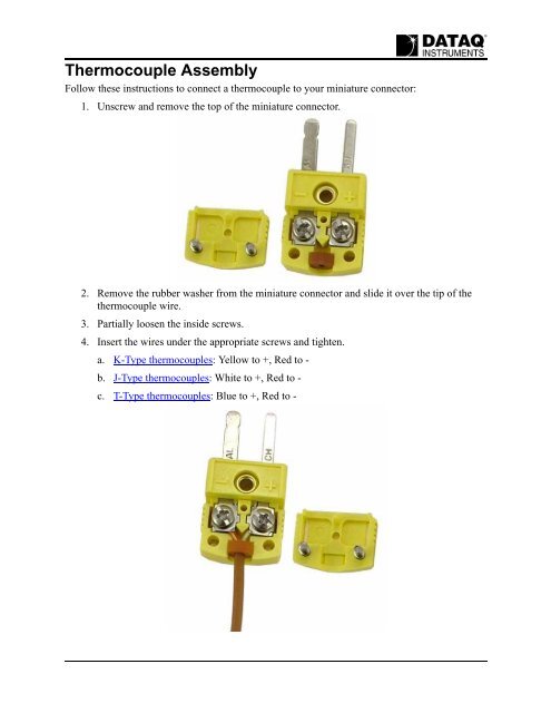 Thermocouple Assembly