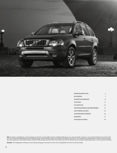 Preisliste Volvo XC90 - Schwabengarage AG