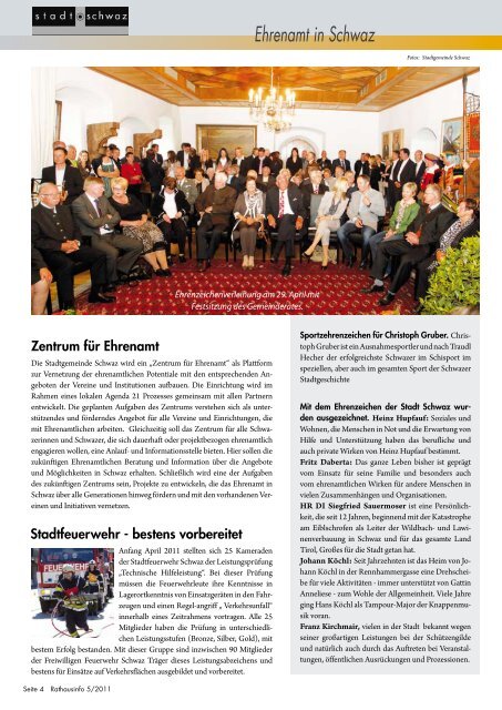 Rathausinfo Nr. 5 2011 - Schwaz