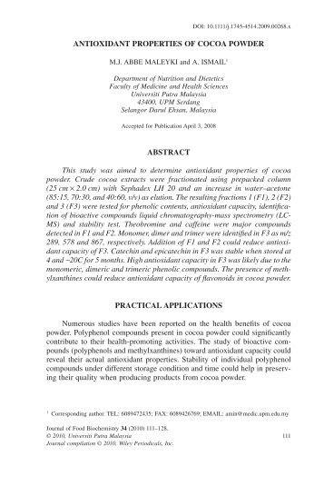 antioxidant properties of cocoa powder.pdf