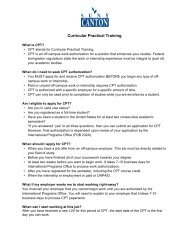 Curricular Practical Training (CPT) - SUNY Canton