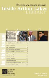 Volume 2, Issue 2 - Arthur Lakes Library - Colorado School of Mines