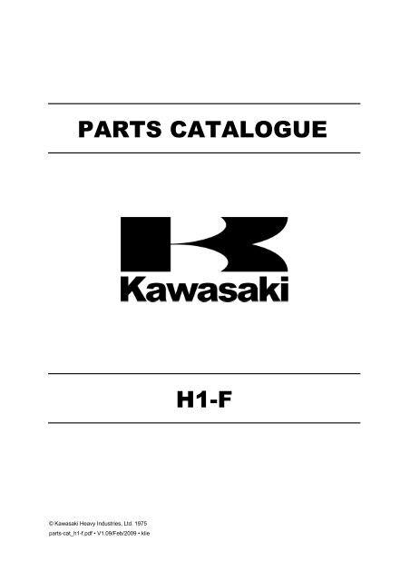 Parts Catalogue H1-F - Kawasaki-3-Zylinder
