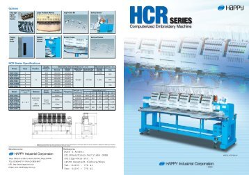 HAPPY HCR Serie - Stickmaschine von HOKO, Happy ...