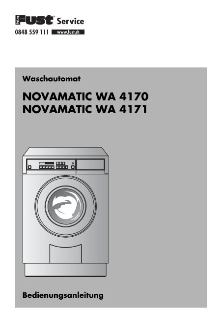 NOVAMATIC WA 4170 NOVAMATIC WA 4171 - V-ZUG Ltd