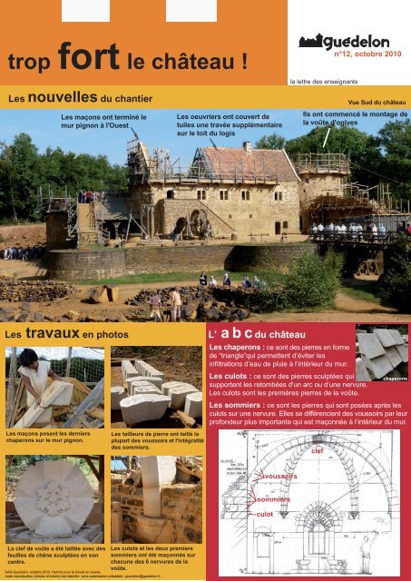 Trop fort le château ! N°12 (PDF - 453 Ko) - Guédelon
