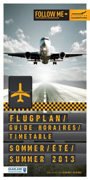 Flugplan | Guide Horaires |Timetable - Flughafen SaarbrÃ¼cken