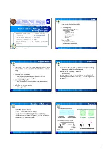 Nuclear Medicine, Radiology and Their Metrological Aspects ...