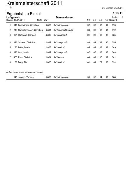 SV GieÃƒÅ¸en Kreismeisterschaft 2011 FITA im Freien