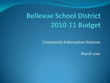 For 2008-09 For 2007-08 - Bellevue School District