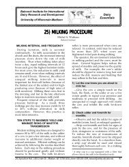 25) milking procedure - Babcock Institute - University of Wisconsin ...