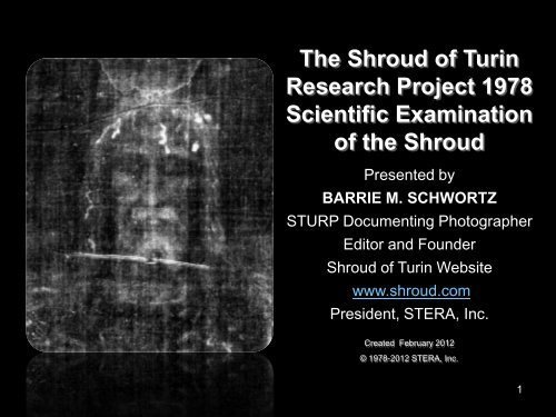 The STURP Research Project - The Shroud of Turin Website