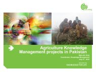 Agriculture Knowledge Management projects in Pakistan - LIRNEasia