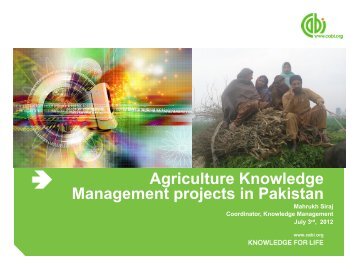 Agriculture Knowledge Management projects in Pakistan - LIRNEasia