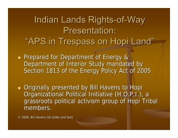 APS in Trespass on Hopi Land