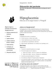Hipoglucemia - UWMC Health On-Line - University of Washington