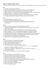 Hamlet Study Guide, Act IV - SchoolNotes
